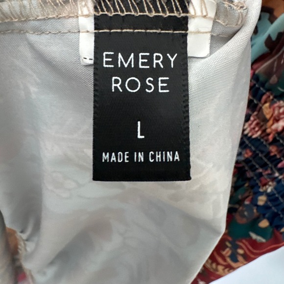 Emery Rose Boho Floral Maxi Dress Sz L - Picture 4 of 7